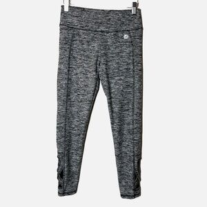 Hollister Women's Athletic Leggings Size S Gray Space Dye Mesh Ankle Crop Sport